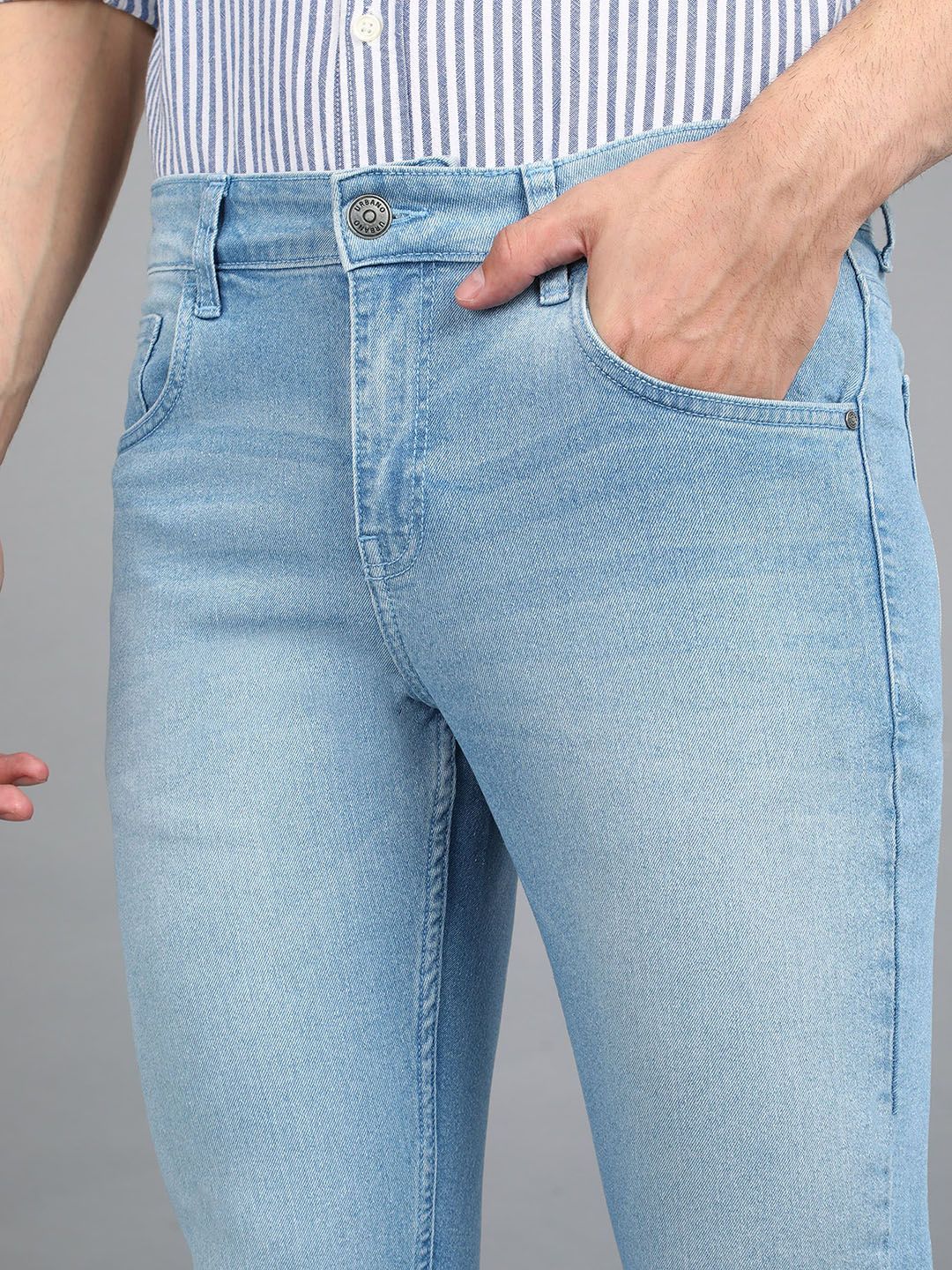 Urbano Fashion Men Light Fade Stretchable Jeans