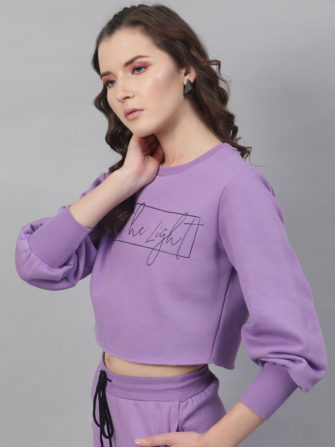 STREET 9 Women Purple Solid Sweatshirt