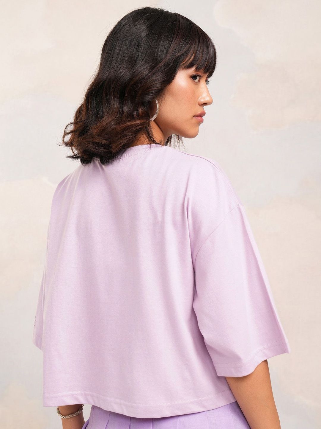 Tokyo Talkies Women Dumbo Printed Round Neck Boxy Tshirt