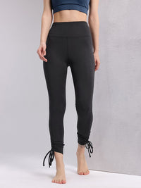 HRX by Hrithik Roshan Women Ruched Tie-ups Yoga Tights