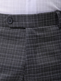 The Indian Garage Co. X Luxe Men Checked Slim Fit Formal Trousers