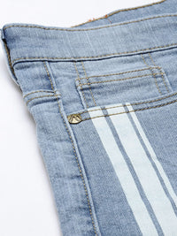 The Indian Garage Co Men Blue Slim Fit Denim Shorts