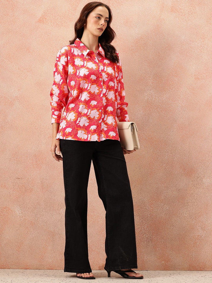 all about you Women Floral Printed Casual Shirt