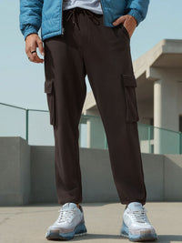 Bewakoof Men Brown Cotton Oversized Joggers