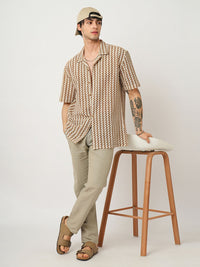 VASTRADO Men Classic Chevron Opaque Casual Shirt