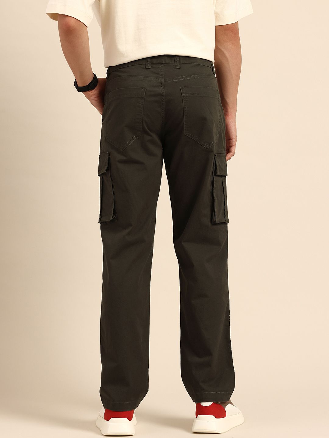Being Human Men Slim Fit Cargos Trousers