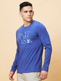 Being Human Men Typography Printed Applique T-shirt