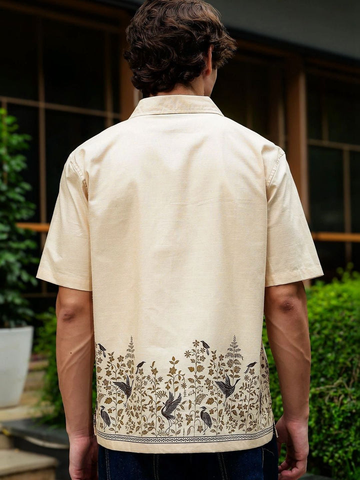 Eszett Men Classic Floral Printed Casual Shirt