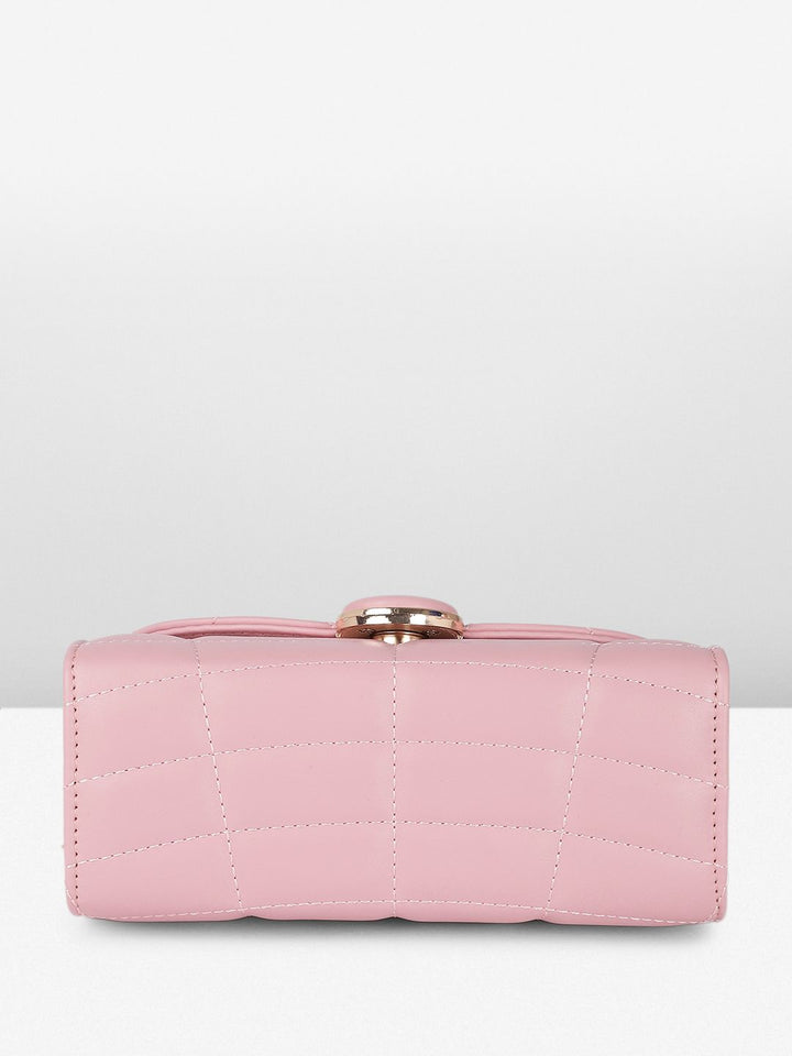 DressBerry Textured Structured Shoulder Bag With Quilted