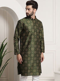 SOJANYA Floral Printed Mandarin Collar Straight Kurta