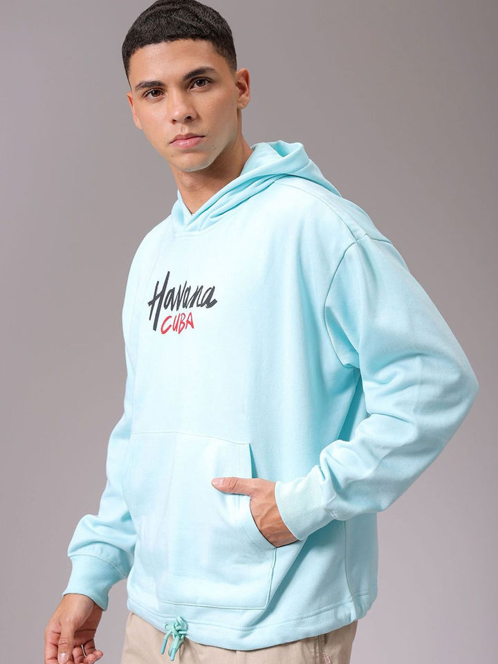 The Indian Garage Co Men Printed Hooded Sweatshirt