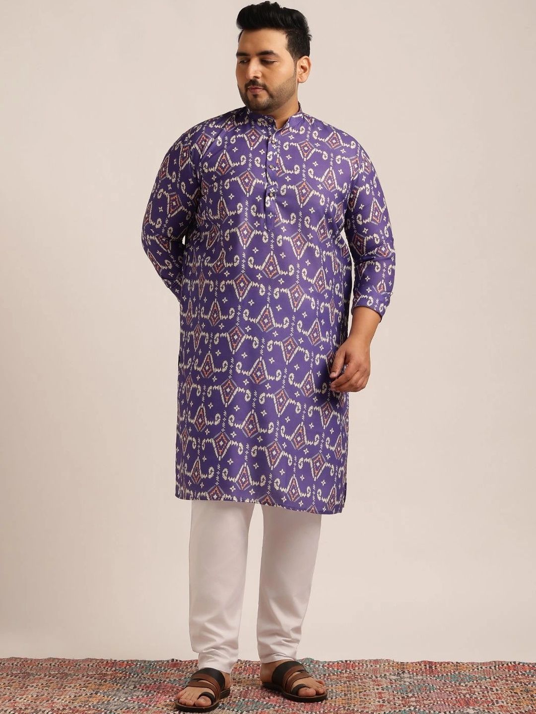 SOJANYA PLUS Men Ethnic Motifs Printed Indie Prints Kurta