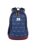 Gear Unisex Blue & Beige Graphic Printed Backpack With Rain Cover
