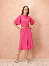 all about you Flared Sleeves Panel A-Line Dress