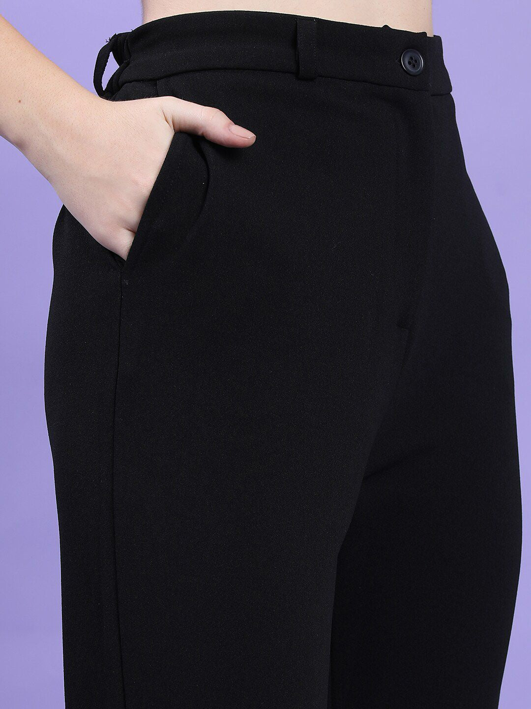 CHIC BY TOKYO TALKIES Women Slim Fit High-Rise Formal Trousers