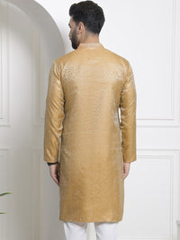 SOJANYA Ethnic Motifs Woven Design Mandarin Collar Jacquard Kurta