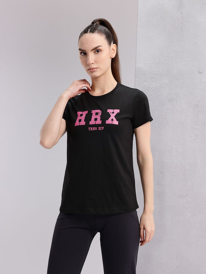 HRX by Hrithik Roshan Typography Print Training T-shirt