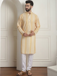 SOJANYA Kurta Lurus Kolar Mandarin Bercetak dengan Churidar