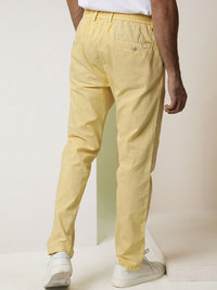 RARE RABBIT Men Monter Drawstring Slim Fit Pure Cotton Trouser