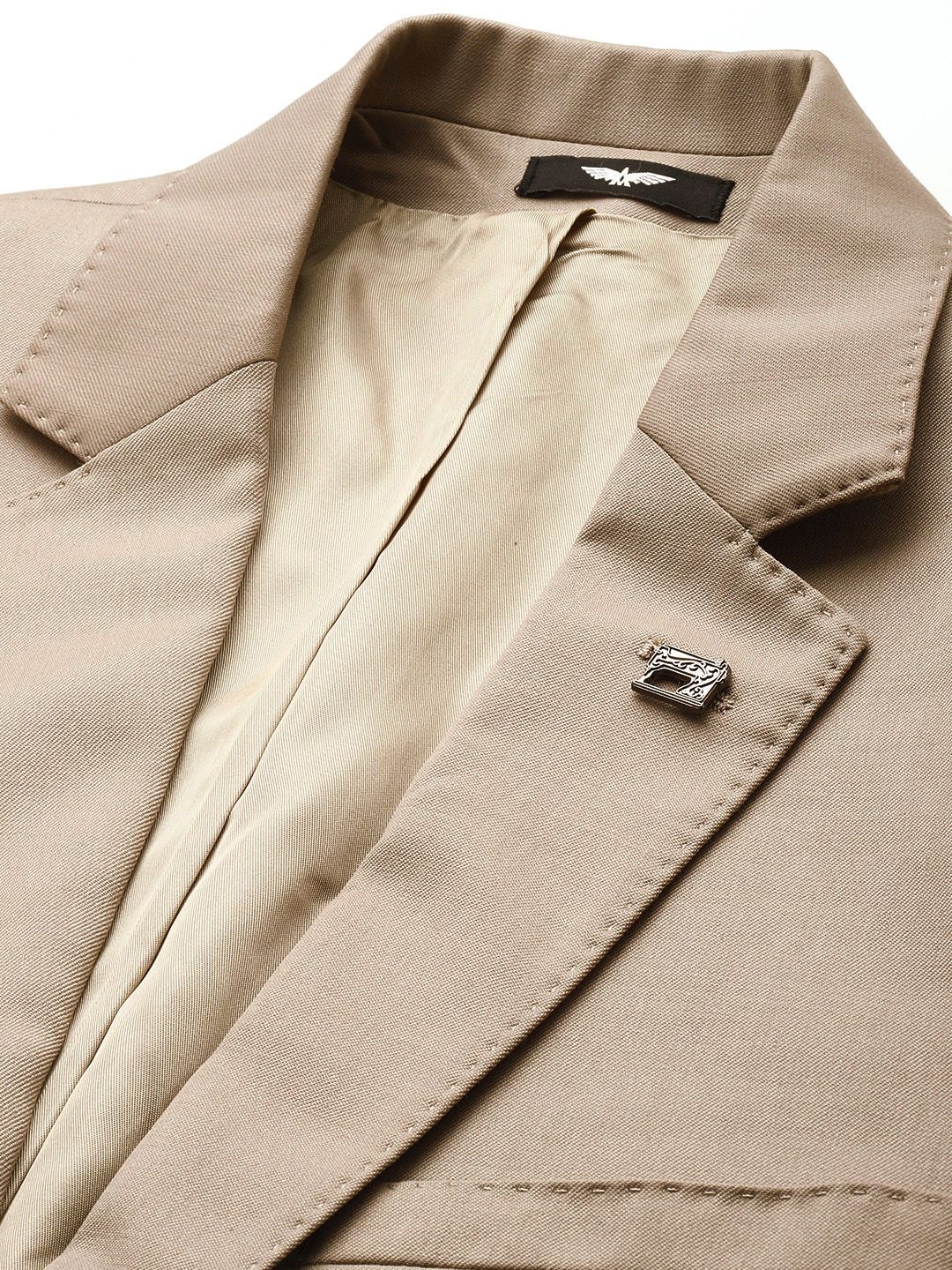Park Avenue Solid Single Breasted Slim Fit 2 Piece Formal Suits