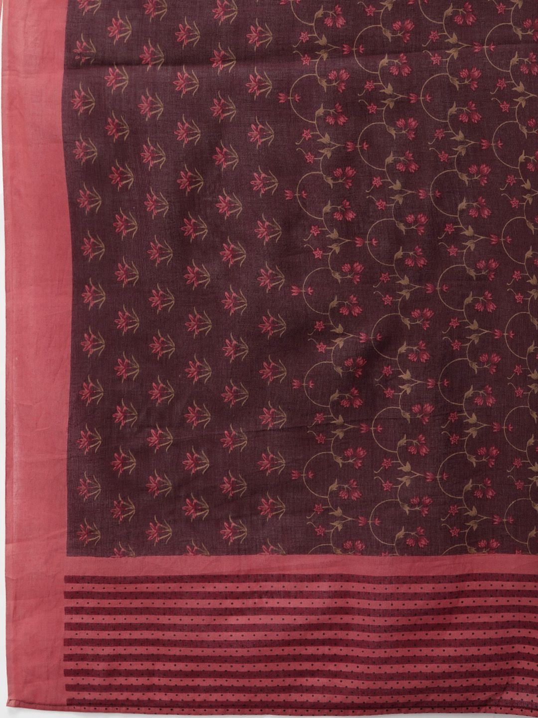 Indo Era Folksy Floral Screen Print Cotton Kurta Set