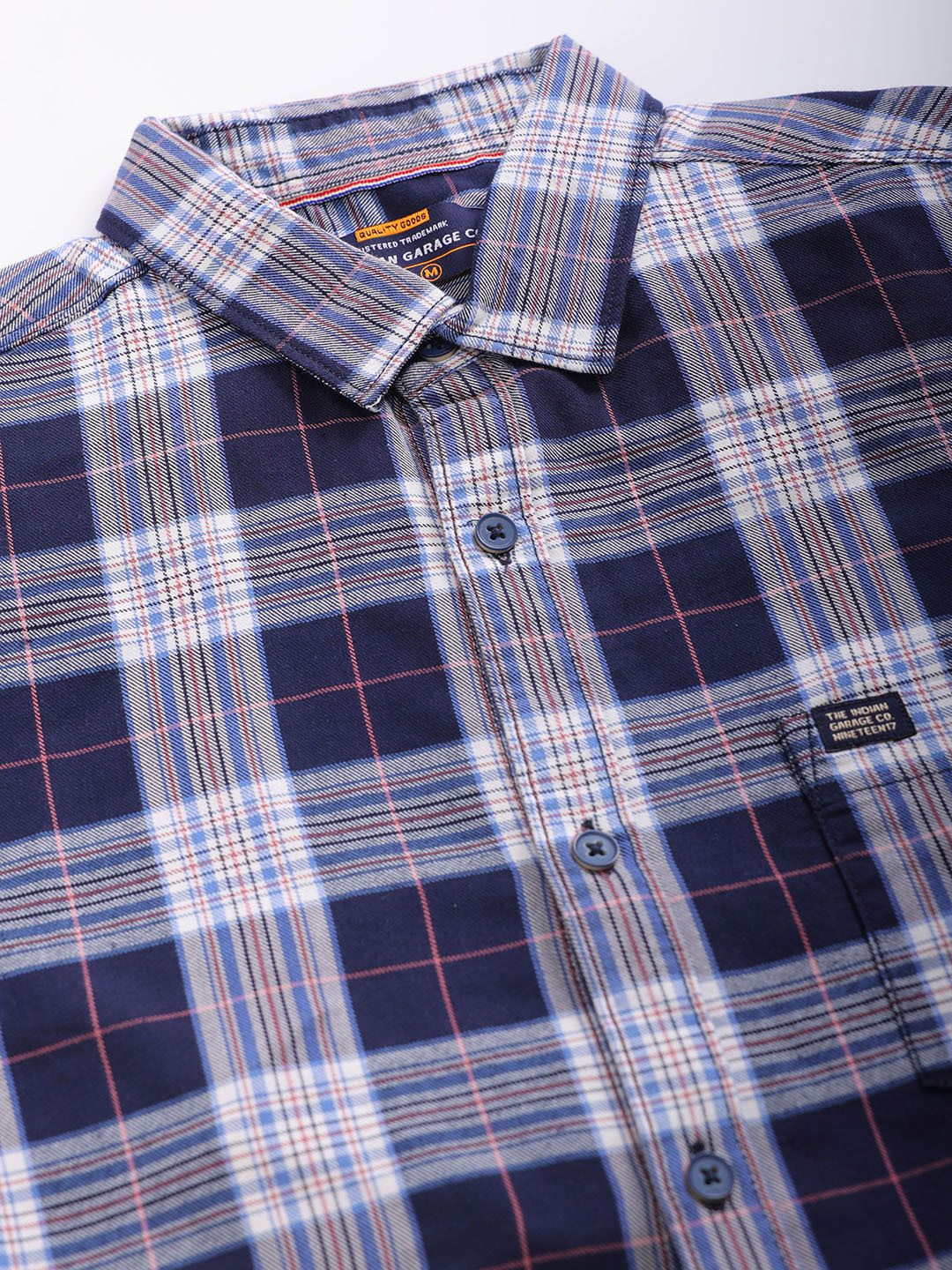 The Indian Garage Co Men Regular Fit Checked Casual Shirt
