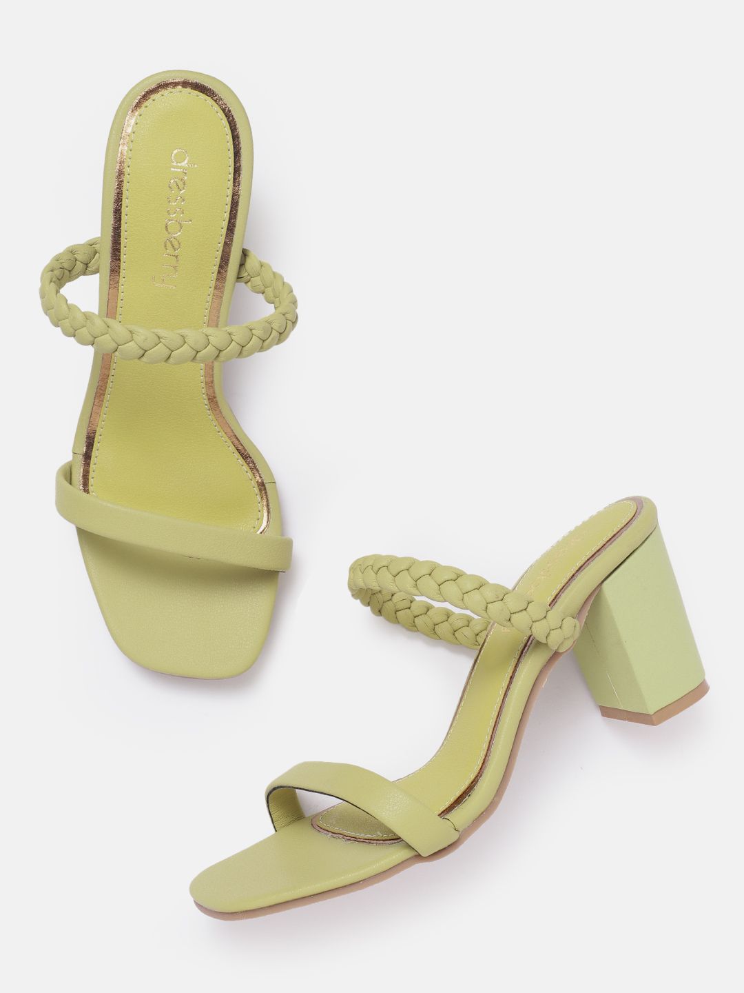 DressBerry Braided Block Sandals