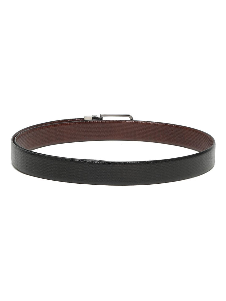 Teakwood Leathers Men Textured Leather Reversible Formal Belt