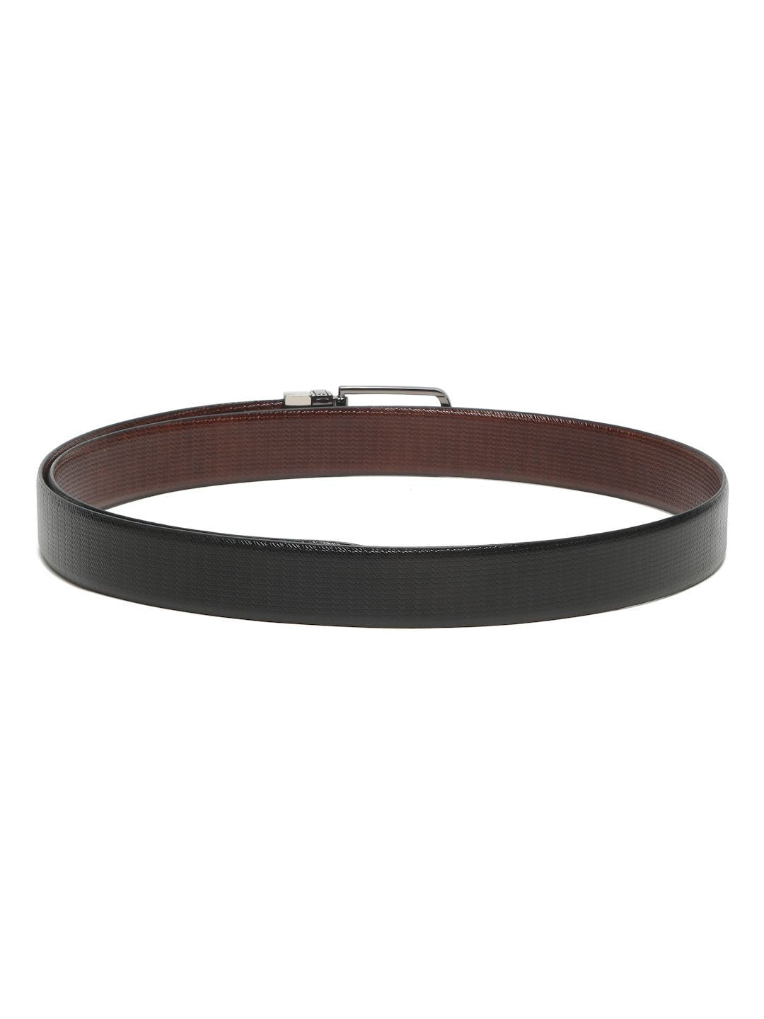 Teakwood Leathers Men Textured Leather Reversible Formal Belt