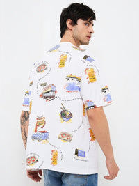 SPYKAR Men Conversational Printed Round Neck Cotton Relaxed Fit T-shirt