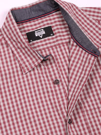 Thomas Scott Men Premium Gingham Checks Casual Shirt