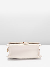 DressBerry Quilted Structured Satchel Bag