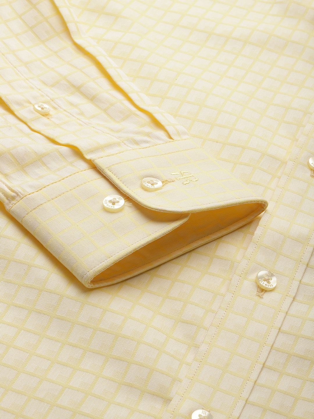 Raymond Pure Cotton Slim Fit Self-Checked Formal Shirt