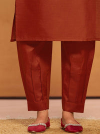 KALINI Ethnic Motifs Yoke Design Regular Thread Work Straight Kurta With Salwar & Dupatta