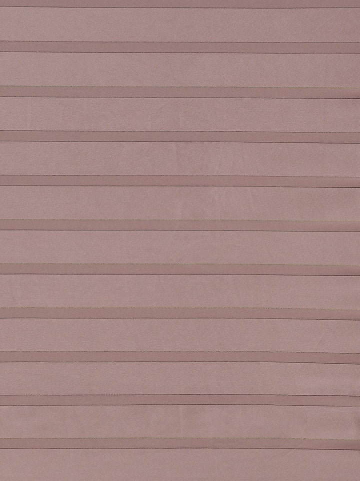 Tikhi Imli Gunmetal-Toned Striped Saree