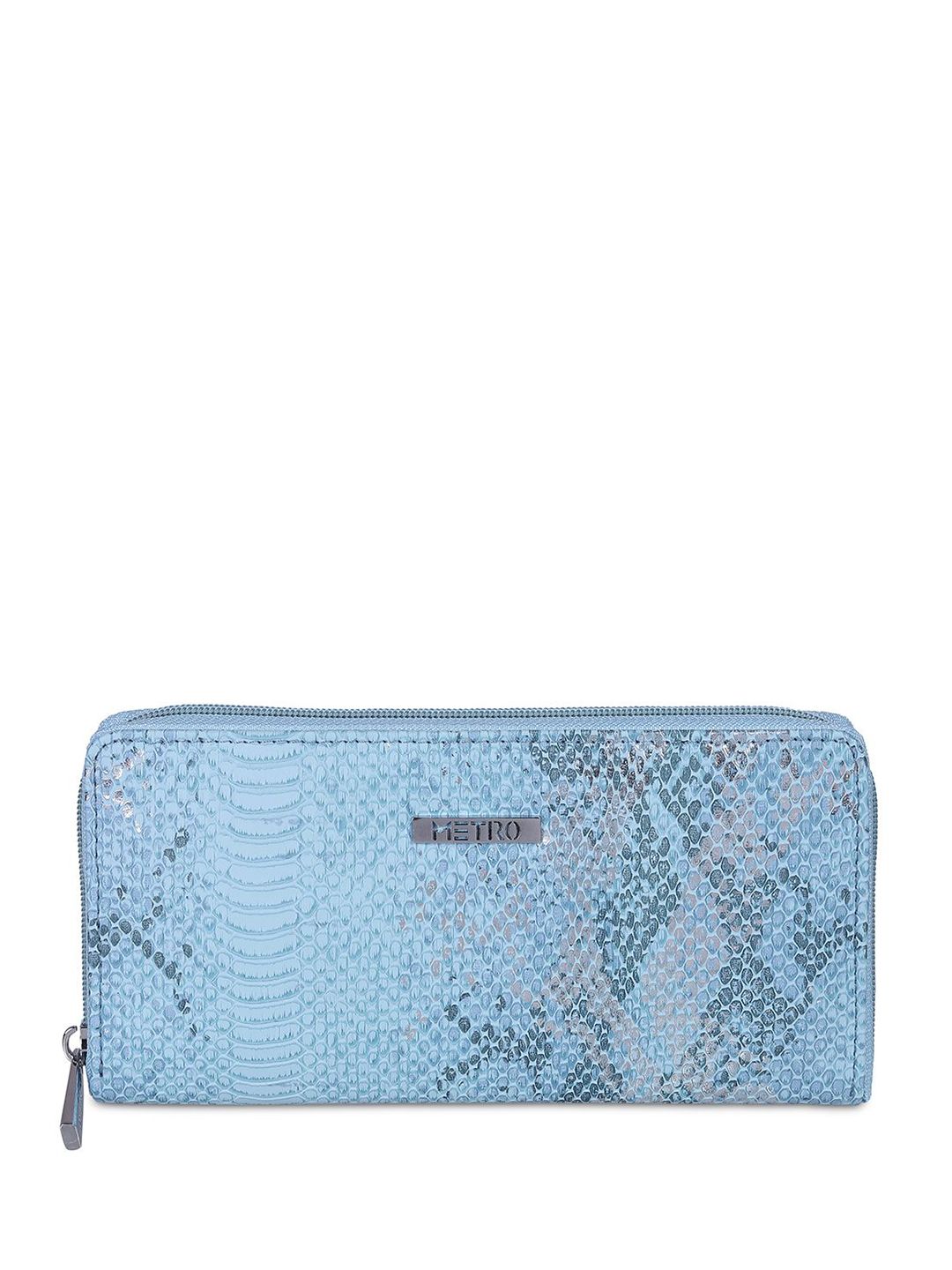 Metro Women Textured Zip Around Wallet