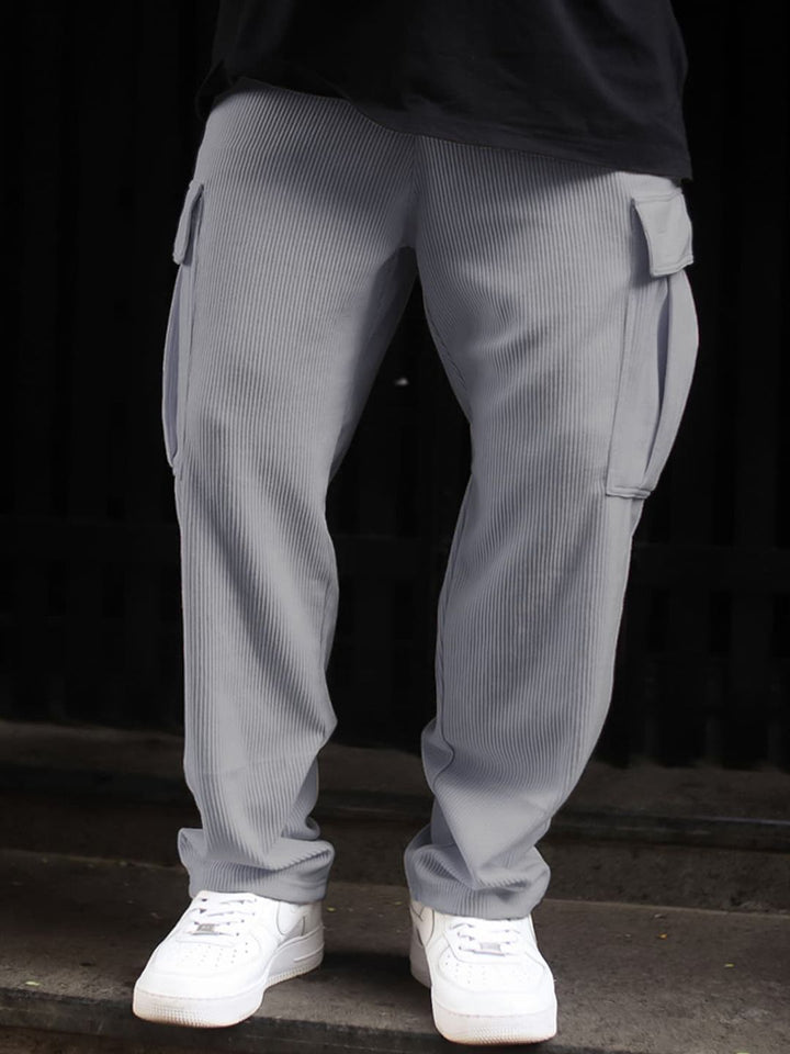 Powerlook Men Relaxed-Fit Cargo Track Pant