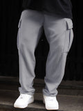 Powerlook Men Relaxed-Fit Cargo Track Pant