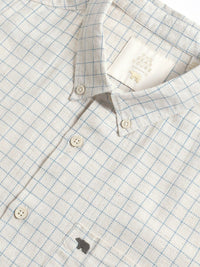 THE BEAR HOUSE Slim Fit Windowpane Checks Pure Cotton Casual Shirt