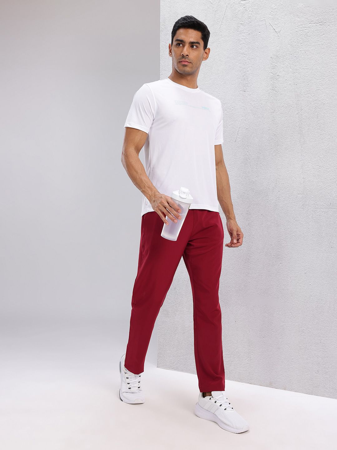 HRX by Hrithik Roshan Men Typography Printed Detail Mid-Rise Running Track Pants