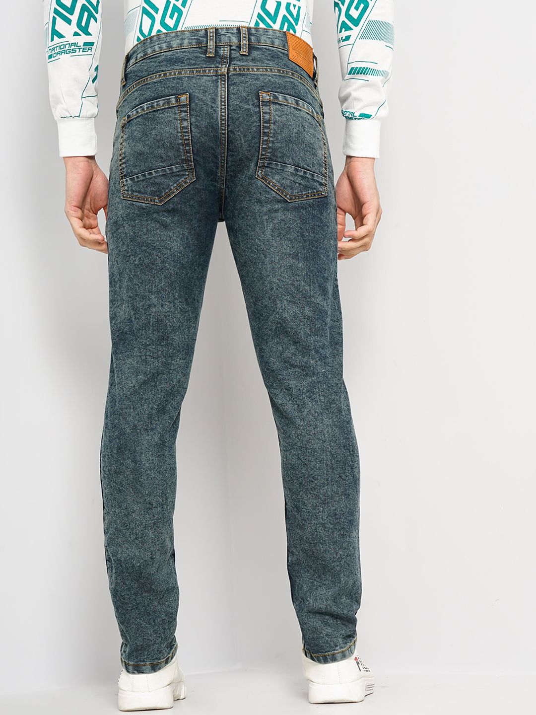The Indian Garage Co Navy Blue Men Slim Fit Clean Look Stretchable Jeans