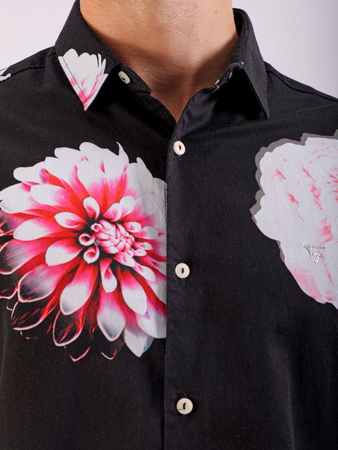 The Indian Garage Co Men Slim Fit Floral Opaque Printed Shirt