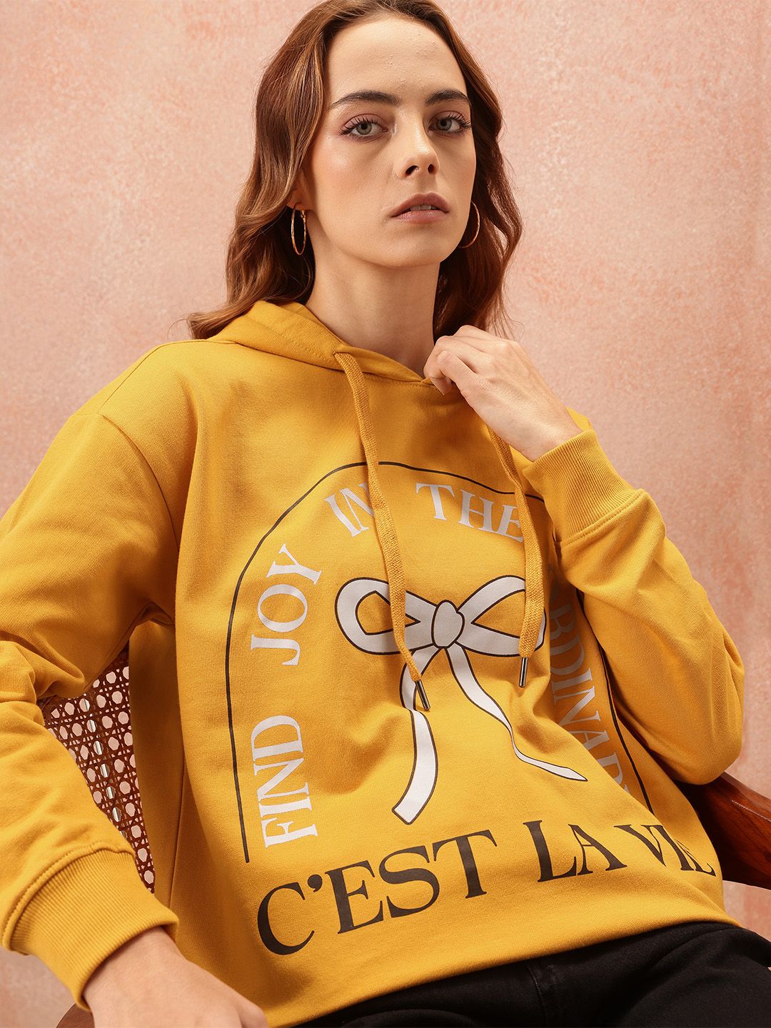 all about you Printed Hooded Sweatshirt