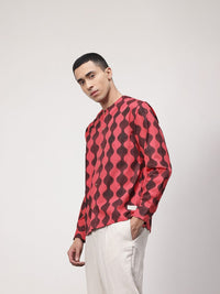 ether Artisan Pure Cotton Hand Block Printed Relaxed Fit Shirt
