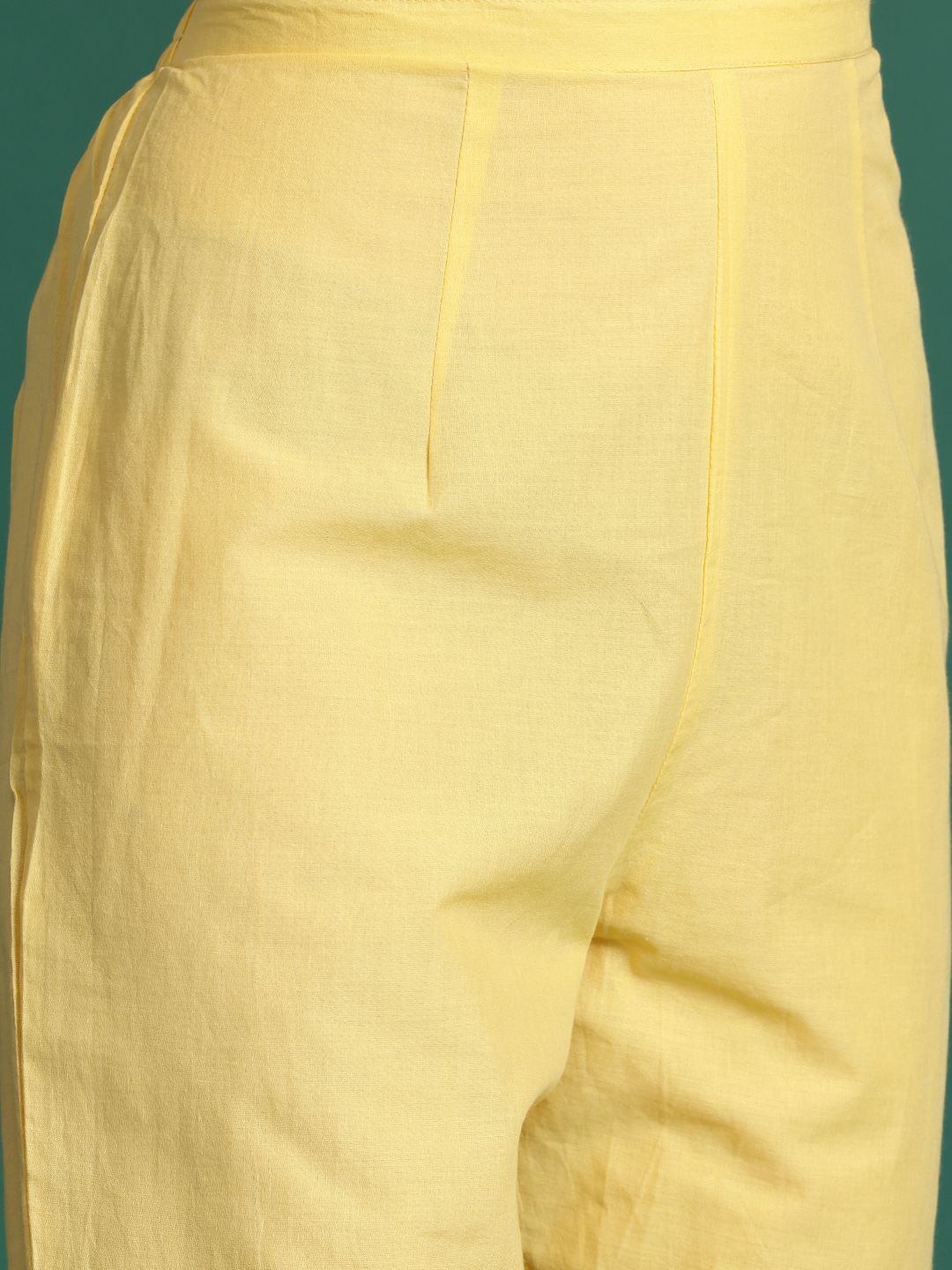 Indo Era Floral Printed Thread Work Pure Cotton Kurta with Trousers & Dupatta