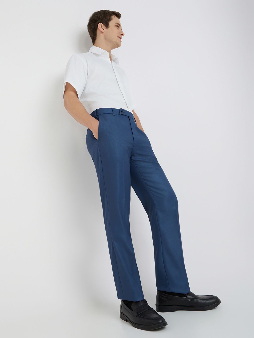 Park Avenue Men Textured Formal Trousers