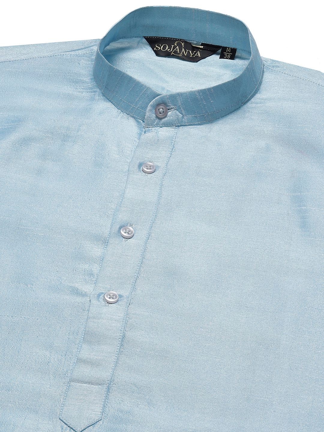SOJANYA Men Woven Design Kurta with Churidar with Nehru Jacket
