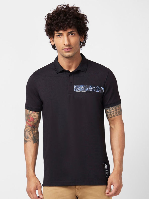 T-Shirt Kapas Kolar Polo Spykar Fit