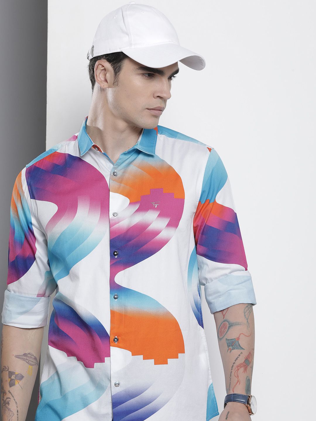 The Indian Garage Co Men Slim Fit Opaque Printed Casual Shirt