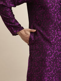 SOJANYA Kurta Lurus Rekaan Sendiri Lelaki Ungu & Pink